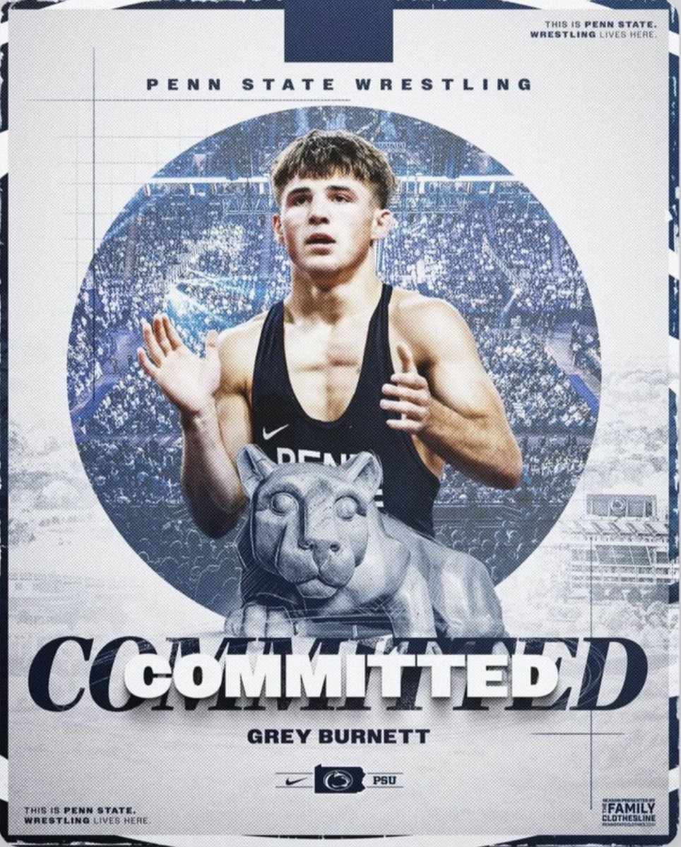 PBURG_Wrestling's tweet image. Congrats to Junior Grey Burnett on his commitment  to @pennstateWREST