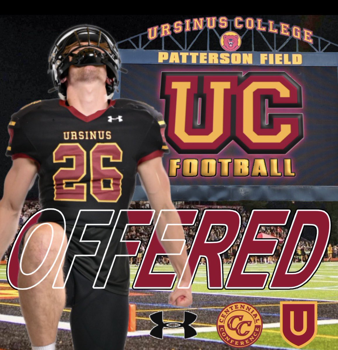 I am happy to announce I have received an offer to play <a href="/UrsinusFootball/">Ursinus Football</a>. Thank you Coach DiVergilis for the opportunity.

<a href="/Coach_Ward23/">Ty Ward</a> <a href="/TJLowery6/">TJ Lowery</a> <a href="/GeorgeCluster/">Coach George Cluster</a> <a href="/PRCoachBrim/">Coach Tyler Brimhall</a>