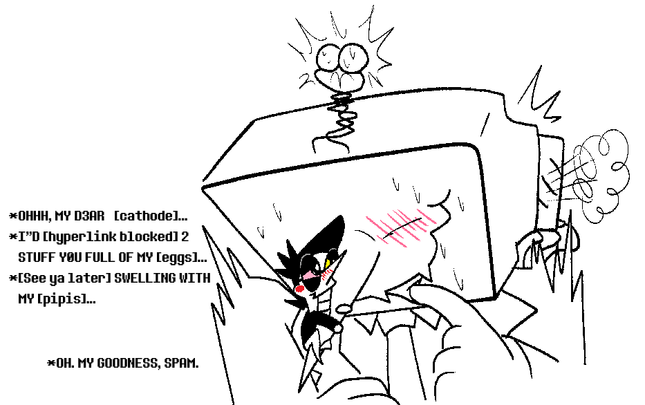 cw: ovi mention 
doodle of spantong being a freak (tennar too tbh) #spamtenna #deltaruined