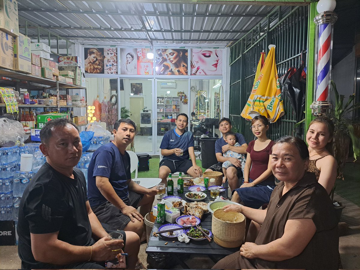 Today 2nd Dec 2025 is the 50th Lao National Day Anniversary. Enjoy With my family and my sibling at Donedaeng village.