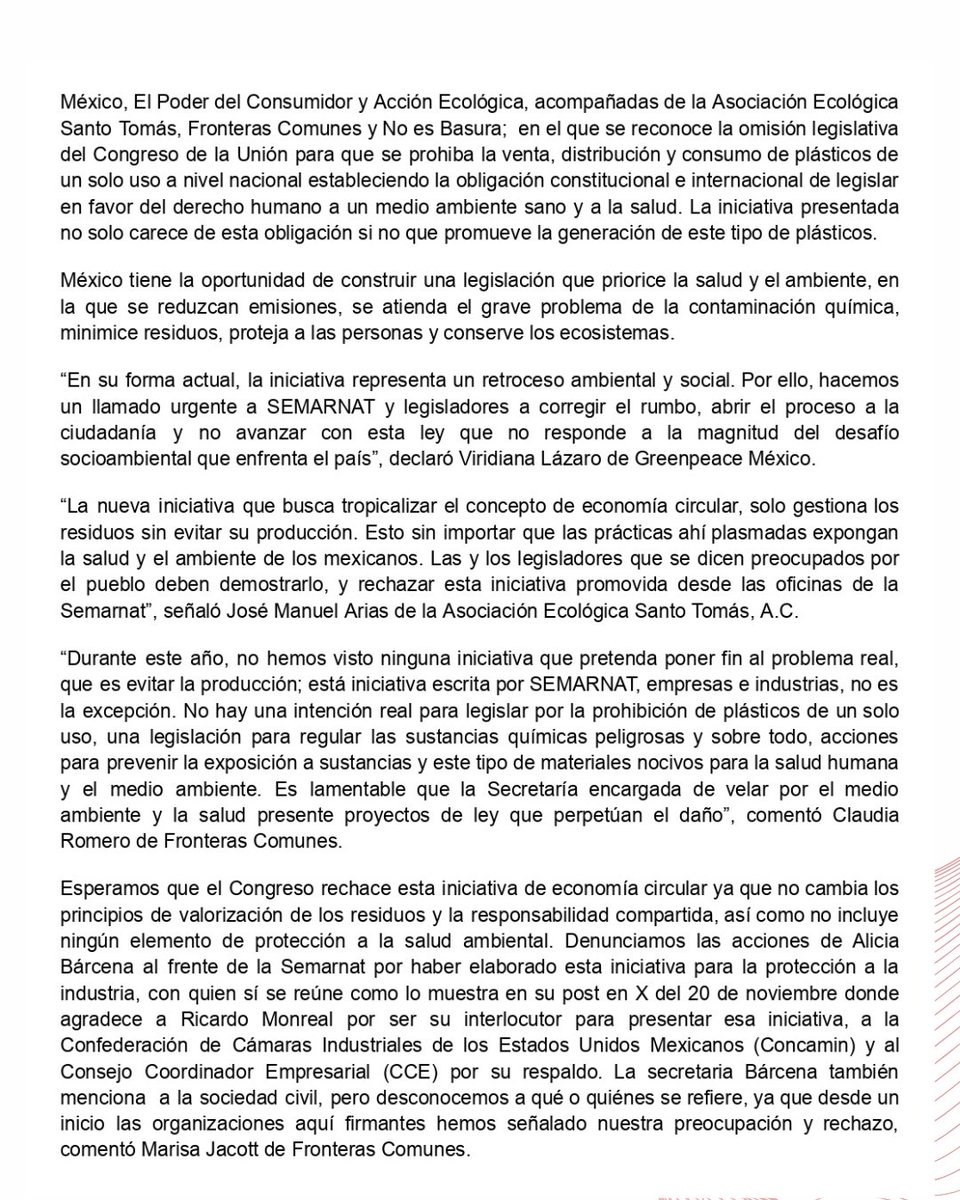 noesbasura's tweet photo. ALERTA: la nueva Ley General de Economía Circular pone en peligro la salud y el medio ambiente en #Mexico escrita con la industria amplia la #termovalorizacion ignora comunidades y desconoce el amparo de prohibición de #plasticos https://t.co/mMAFM4vTsZ