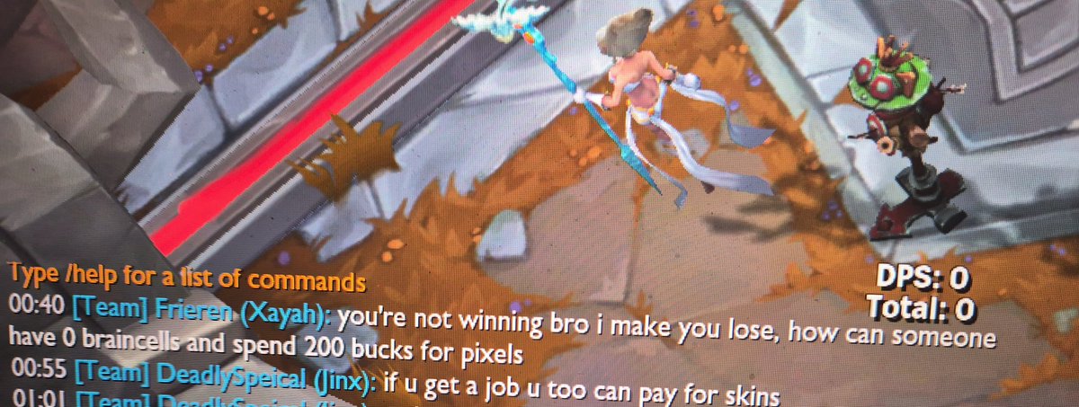 DaElpize's tweet photo. @RiotSupport @riotgames  

Any chance ye can add  a button  to let people be free from trollers? https://t.co/wDsmN6iLiE