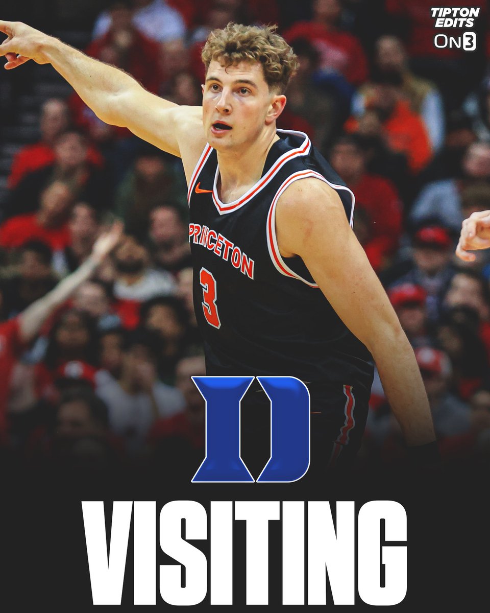 Princeton transfer Caden Pierce is currently on an official visit to Duke, he told <a href="/On3sports/">On3</a>.

The 6-7 forward and 2023-24 Ivy League Player of the Year is attending the Blue Devils matchup against Florida tonight. 

on3.com/news/princeton…