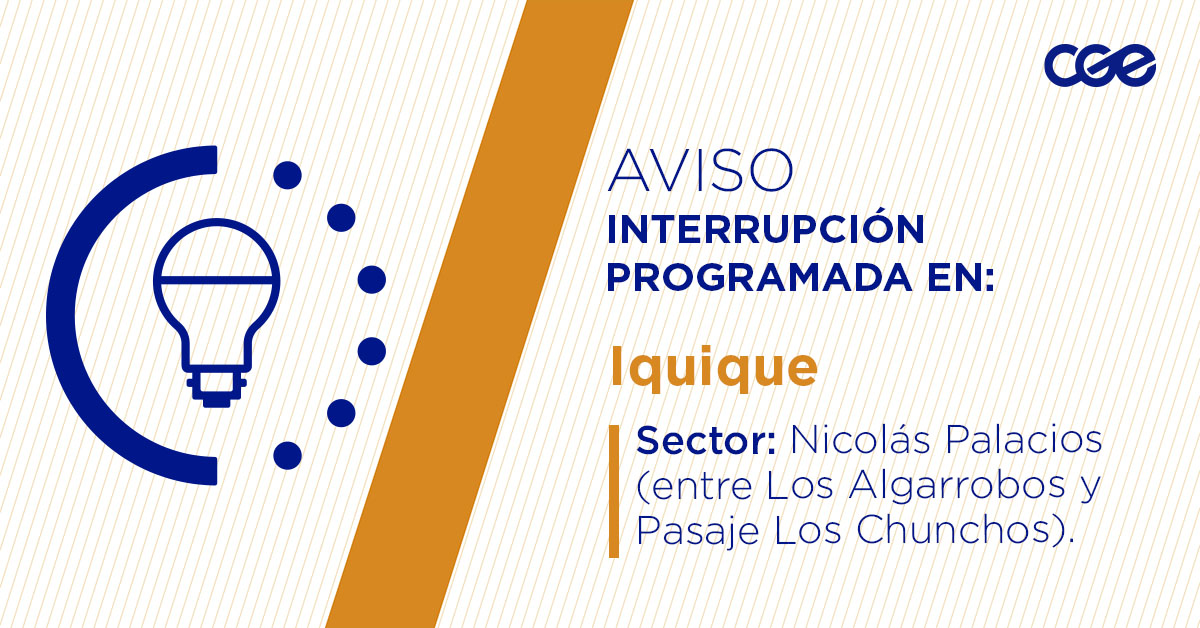 CGE_Clientes's tweet image. Para mejorar la calidad del suministro de nuestros clientes de #Iquique, este jueves, entre 08:30 y 14:30 horas, se realizará una #InterrupciónProgramada (sectores en la imagen 👇) debido a trabajos de mejoras. Recuerda desconectar tus artefactos 🔌
