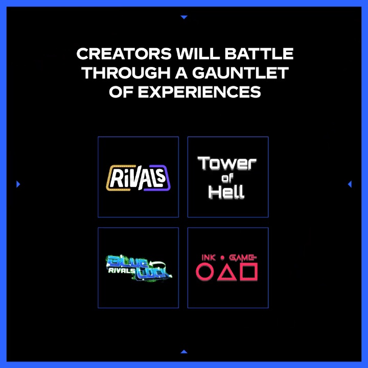robloxptbrasil's tweet image. O Roblox aprimorou quais são os mapas que as equipes irão participar do evento Creator Showdown

Um Pouco sobre o Evento
Haverá 8 Criadores 🧑🏻‍🦱👩🏻‍🦱
Haverá 4 jogos 🎲
Haverá 1 coroa (Vendedor)👑

Mapas citado das Rodadas🎲
Rivals 🎯
Torre do Inferno 🗼
Blade Ball ⚽
Game INC⭕🔼🟥
