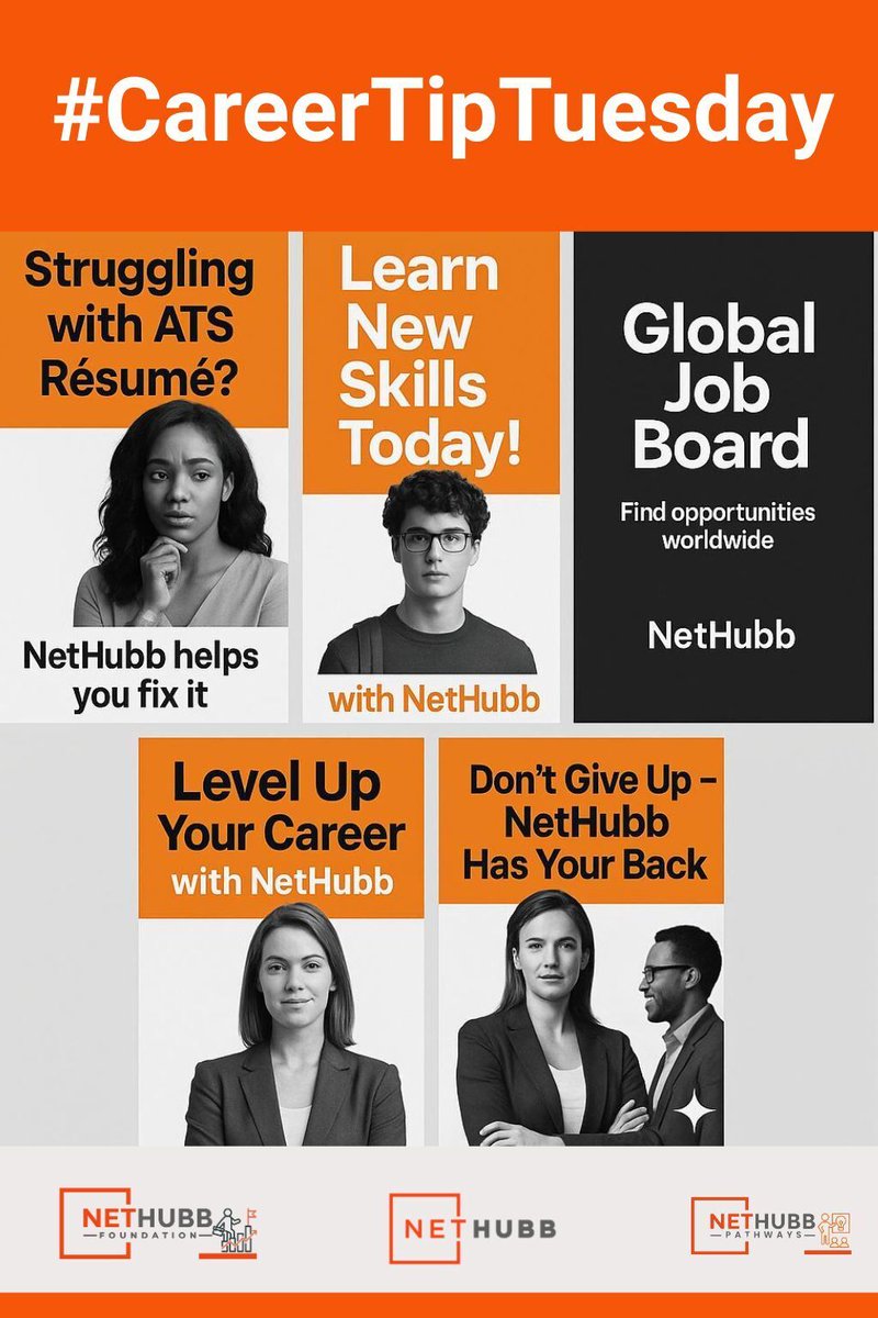 #CareerTipTuesday | 𝗖𝗮𝗿𝗲𝗲𝗿 𝗧𝗶𝗽 𝗧𝘂𝗲𝘀𝗱𝗮𝘆: 𝗨𝗽𝗴𝗿𝗮𝗱𝗲 𝗬𝗼𝘂𝗿 𝗥𝗲́𝘀𝘂𝗺𝗲́ 

ATS not picking up your résumé? Time to fix it.

<a href="/nethubb/">nethubb@nethubb.com</a> helps you learn new skills, access global jobs, and level up fast.

Join nethubb.com

#Nethubb #NethubbFoundation