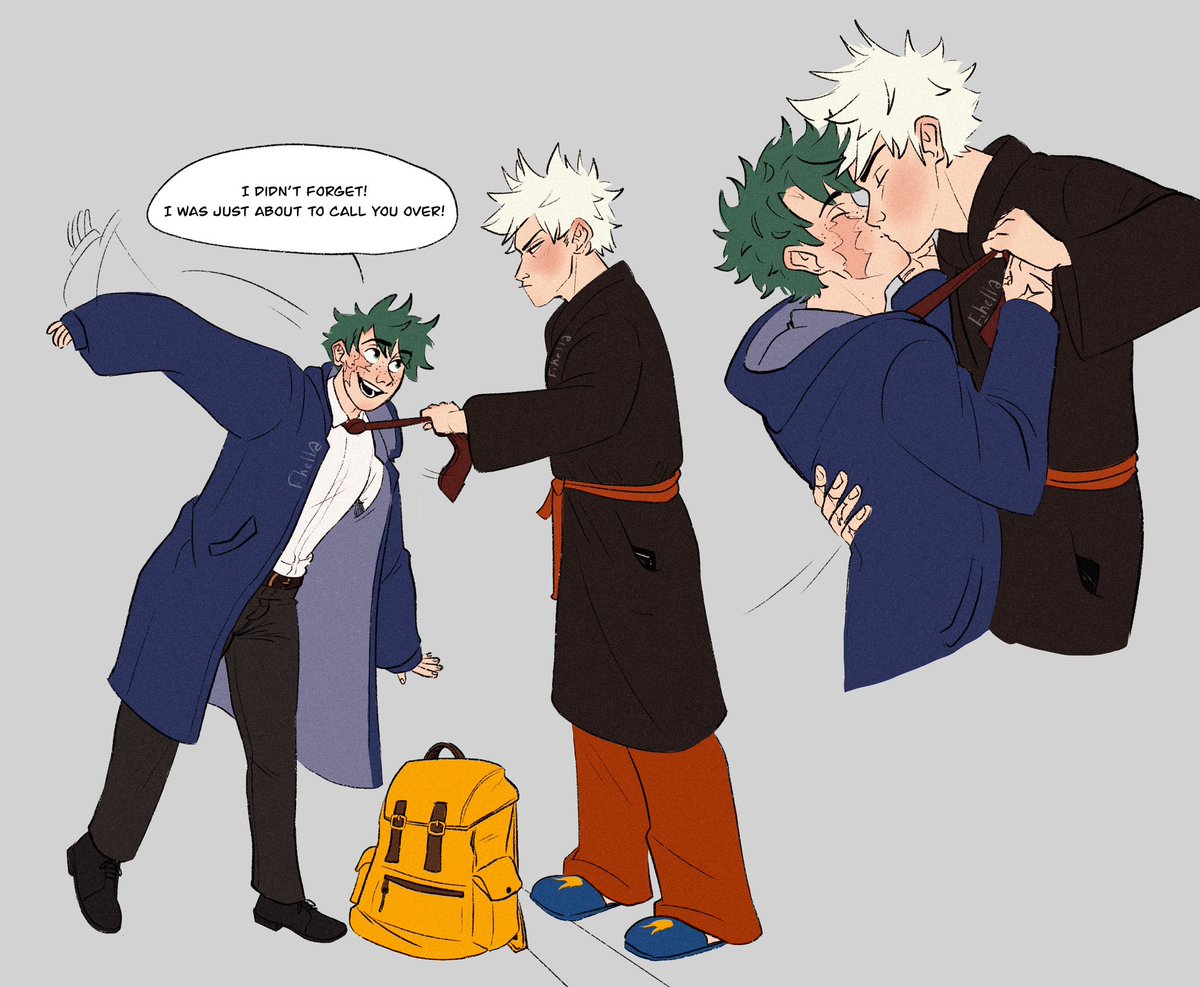 Poor Kacchan’s whole day would be thrown off if he didn’t get his morning smooch 
#bkdk #dkbk