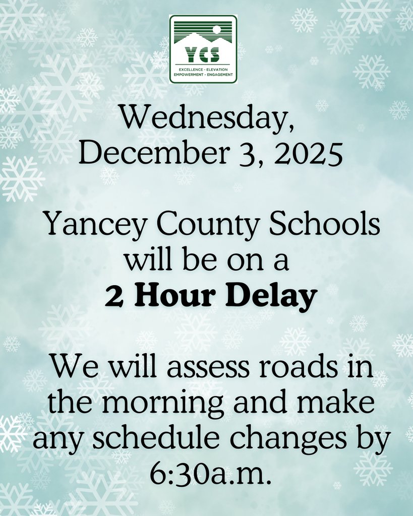 YCS will be on a 2 hour delay