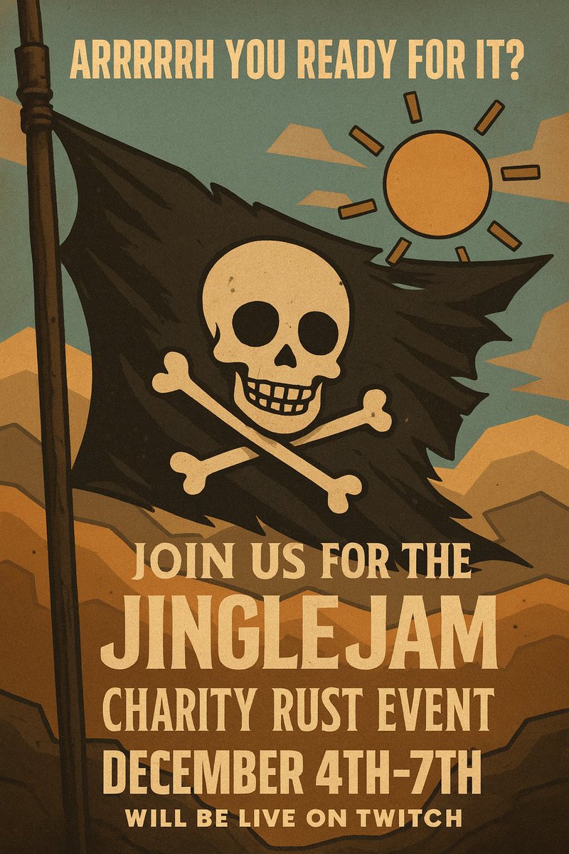 FiremanRabbit's tweet photo. Stop by on December 4th to watch as I play the @jinglejam 2025 Rust Charity event put on by by some great people! Its gonna be a great time! It goes live on force wipe! @Raynbirds_ @ChrissytinaFx @BeccaSomething @JackShephardIRL @Alistair_McF @ErrnieGerrn https://t.co/qIfAL4de5y