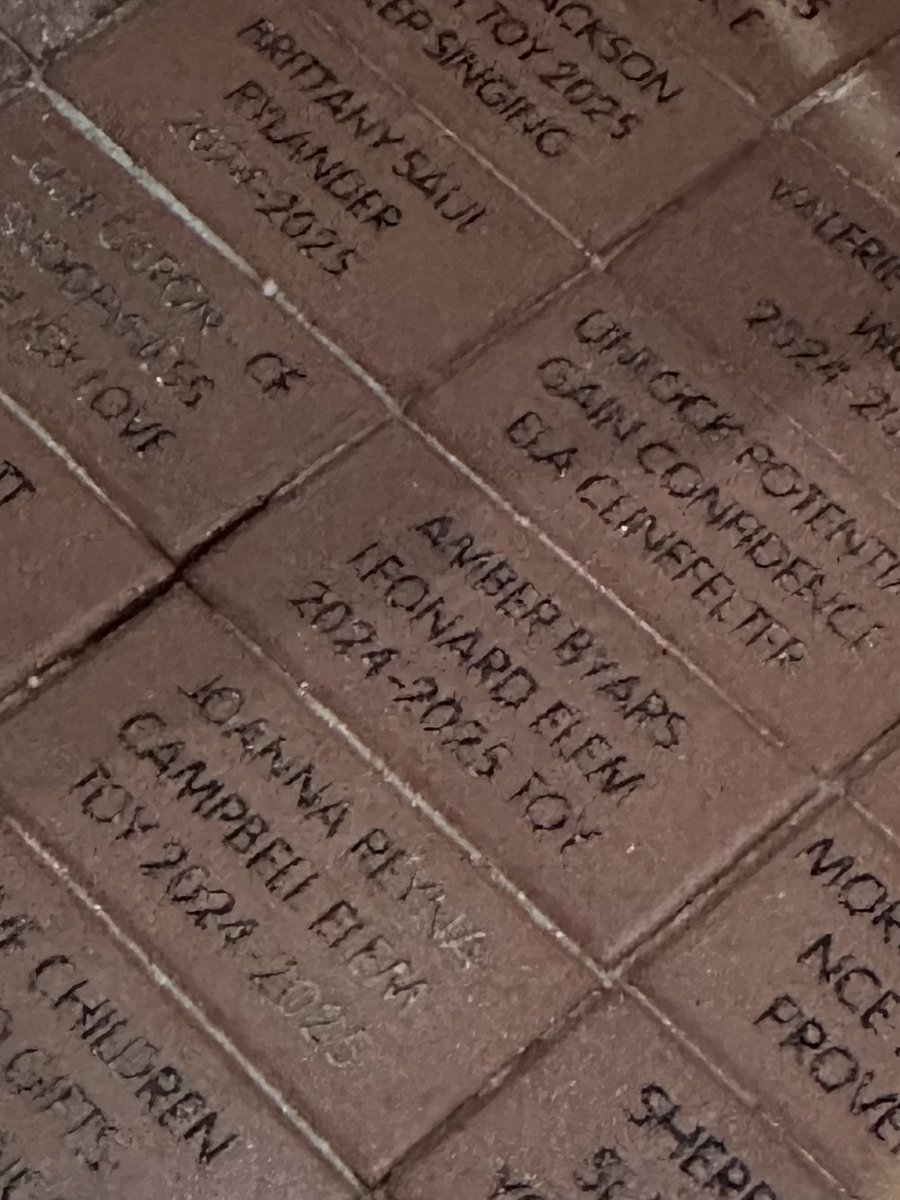 OLE is proud of our 2024-2025 Teacher of the Year, Ms. Amber Byars. tonight she was honored at Katy Heritage Park with her T.O.Y. Brick. Congrats!