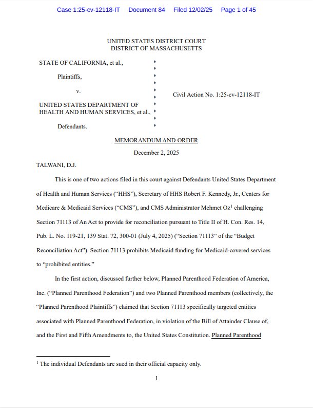 NEW: We just received a court order that will prevent the Trump Administration from blocking Medicaid funding for Planned Parenthood health centers as we continue our lawsuit in court.
 
We won't stop fighting until this admin keeps their hands off our health care.