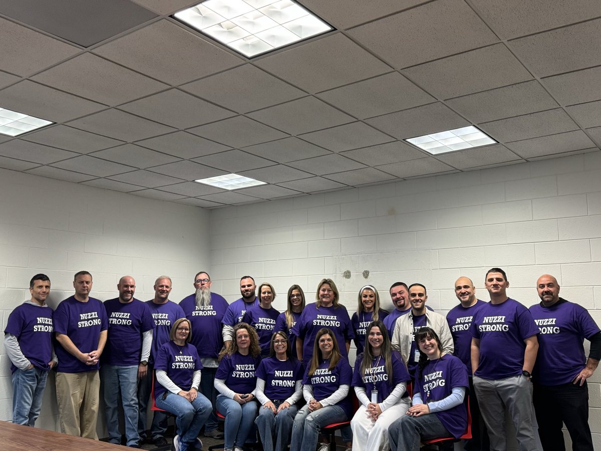 Across all buildings in the district, teachers, administrators, staff, retirees, and alumni showed an outpouring of support for beloved Pat-Med teacher and coach, Dominick Nuzzi 💜 Sending strength, support, and love to our dear friend and colleague! #NuzziStrong💪🏼