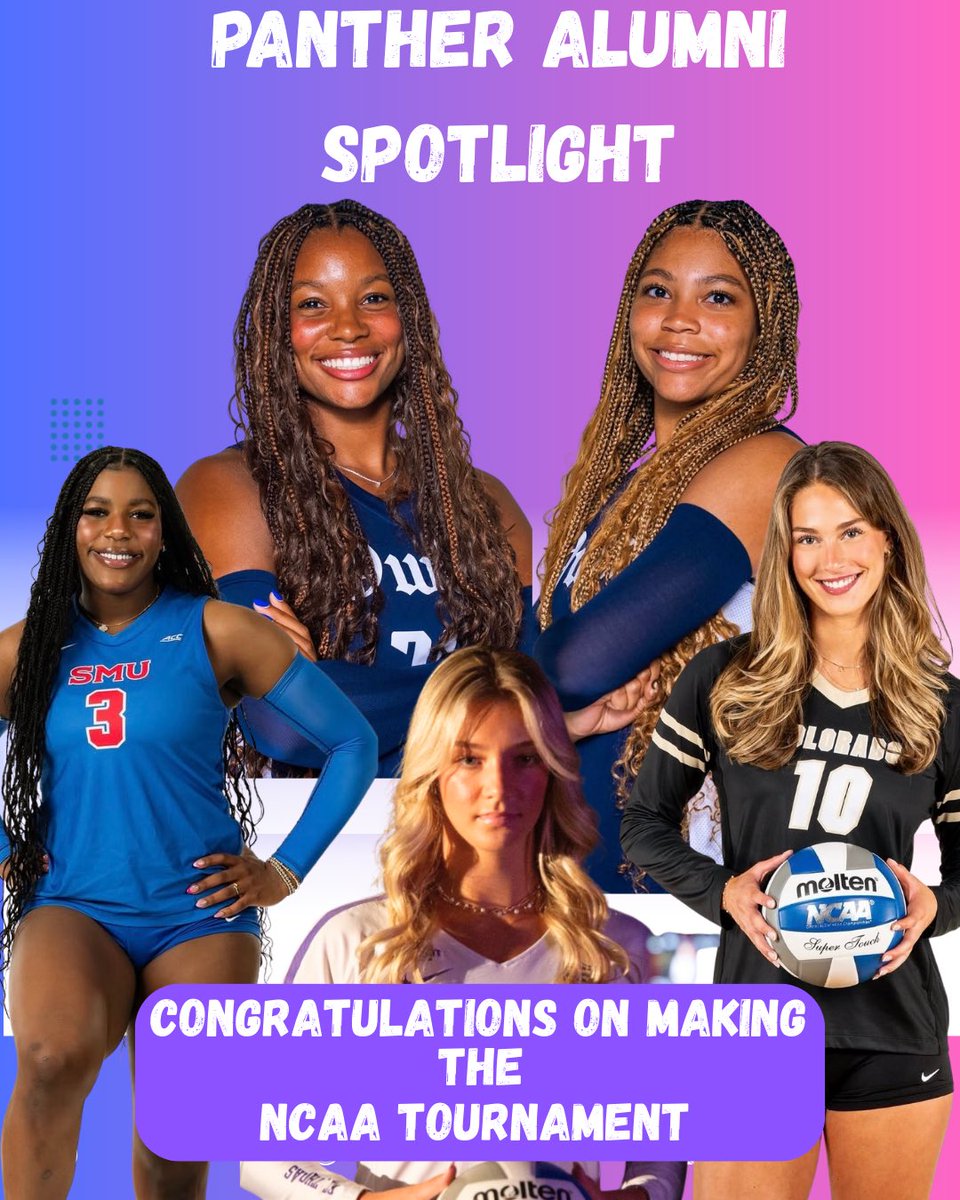 RPHS_Volleyball's tweet photo. Congrats to our Panther Alumni in making the NCAA Volleyball Tournament!
Keep shining. Keep leading. Keep making RP proud. 💜🏐
🐾Panther Legacy 🐾
#3 Kennedi Rogers  @itsKennedi92
#10 Sydney Jordan @sydney___jordan
#17 Addison Menefee  @AddisonMenefee
#20 Aaliyah Smith @AaliyahSmith_20
#21 Arissa Smith @arissa_smith 

#PantherProud
@RPHS_Panthers10 @RP_PantherPride @RGAPMobileLive