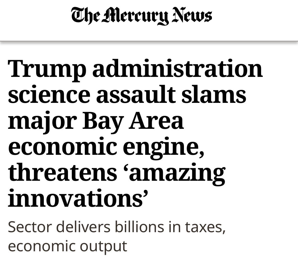 "Nearly 1,000 NIH grants in California have been hit by cuts. The state’s collective loss of more than $500 million in NIH funding is more than a third of the $1.3 billion lost across the U.S. Nearly 400 clinical trials — dozens for new drugs — lost funding, according to research