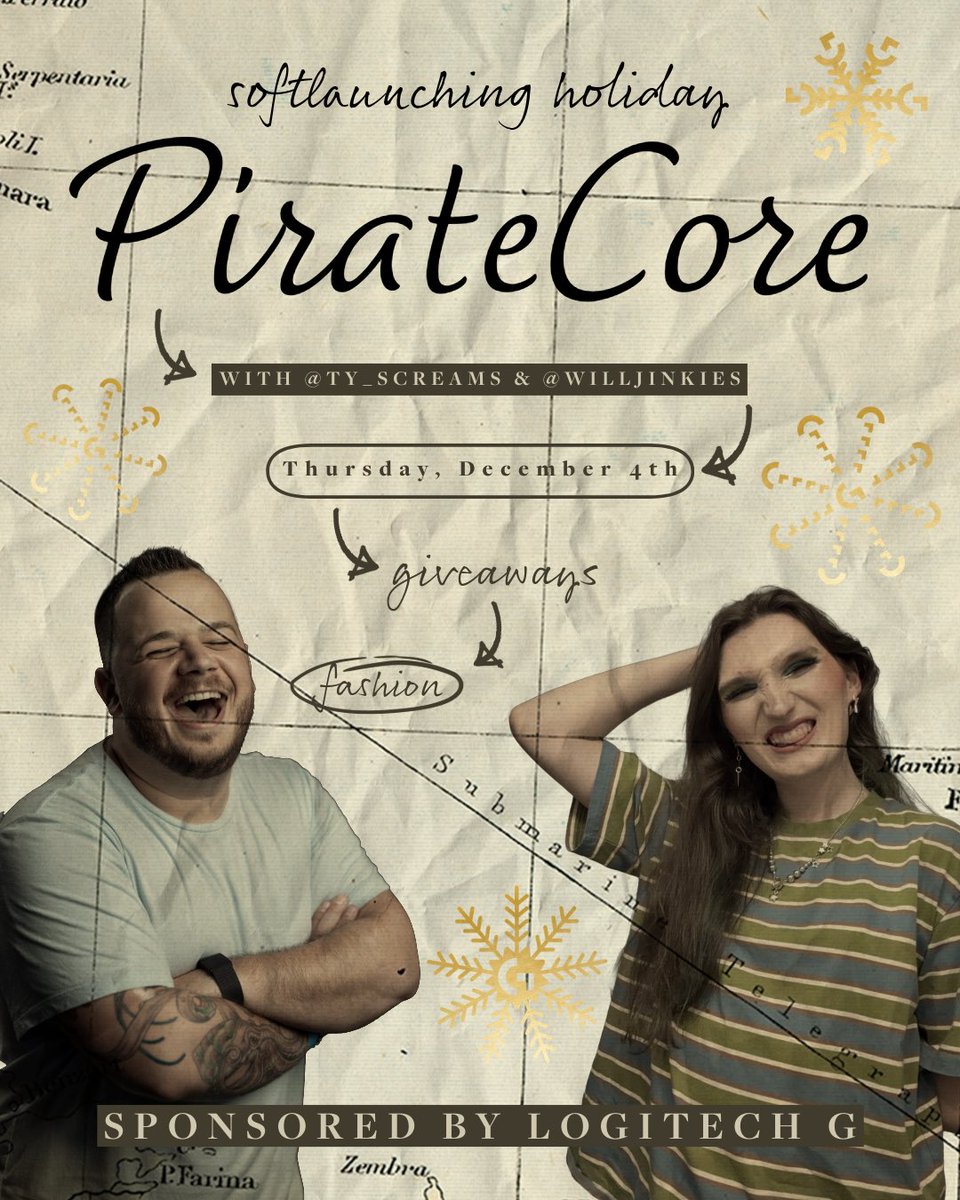 ty_screams's tweet image. THIS THURSDAY FROM 5-7PM PT! Join @MxJinkies and myself as we sail the seven seas to celebrate the holiday season with @logitechg! We’ll be playing Sea of Thieves and exploring all the holiday deals from LogitechG! Maybe there will be a giveaway! 👀
#logitechgpartner #keepplaying