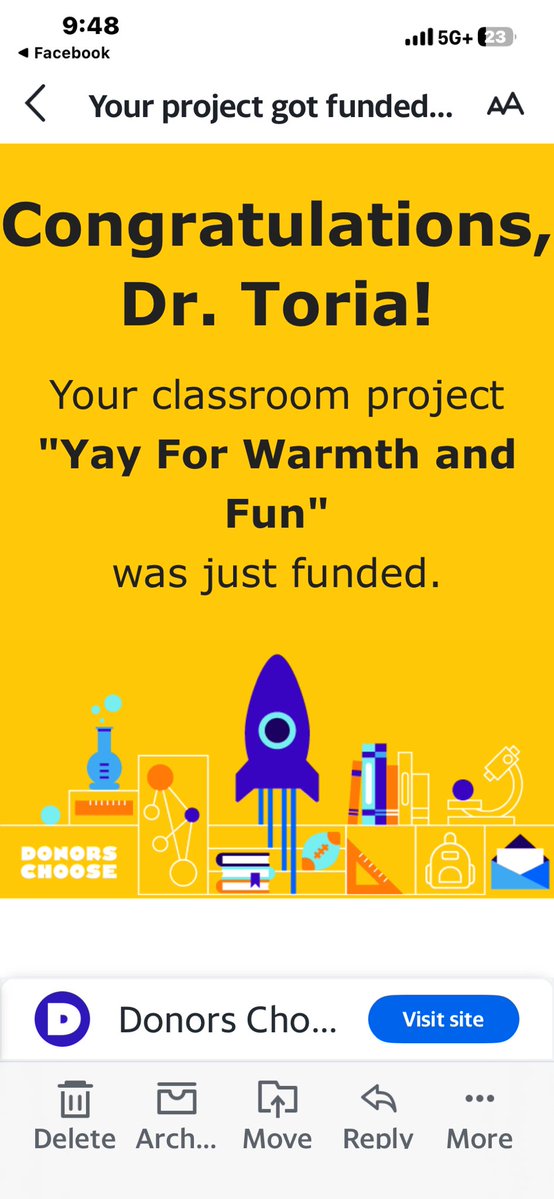DrRandlebhz's tweet image. Thank you to all my teacher 🤩 #framily (friends and family) who shared my @DonorsChoose projects today. Thanks to the match/ sprinkles here and there and a final donation from #LillianHLammers wherever you are, 2 rockets launched today!!! Special shout out to @CaringClassPage 🫶🏽