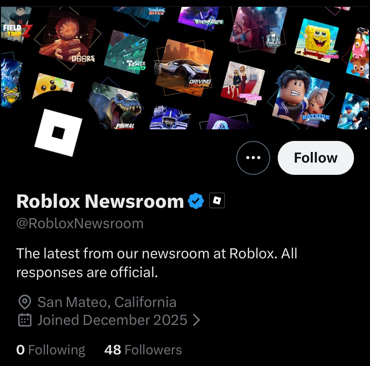Blox_Wire's tweet image. Roblox officially made a news account on Twitter (X) #roblox #robloxnews