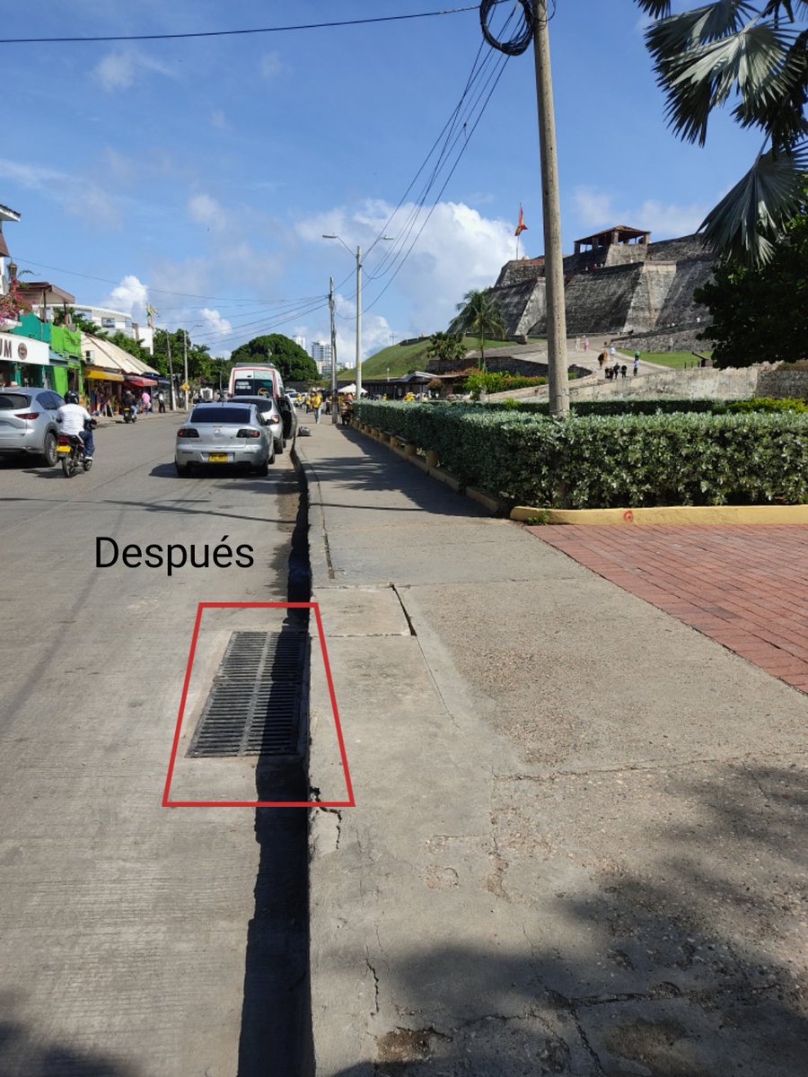 Elmayorsigilo's tweet photo. @dumek_turbay @secturismoctg @secinfractg @Fortificaciones @MarielaAlvear @jorvane @ArmandoSimanca5 @atirado695 @berriondo1 @CastilloFelipeB @cmario851 @DenuncieCTG @amigodelpueblo4 @ElUniversalCtg @GustavoFer30084 @hablodefre9486 #ProblematicaResuelta Ya instalaron #Rejilla en el #Registro de aguas lluvias en el sector del Castillo De San Felipe De Barajas #Cartagena #CartagenaDeIndias.Gracias https://t.co/zN2Qvi1HPE