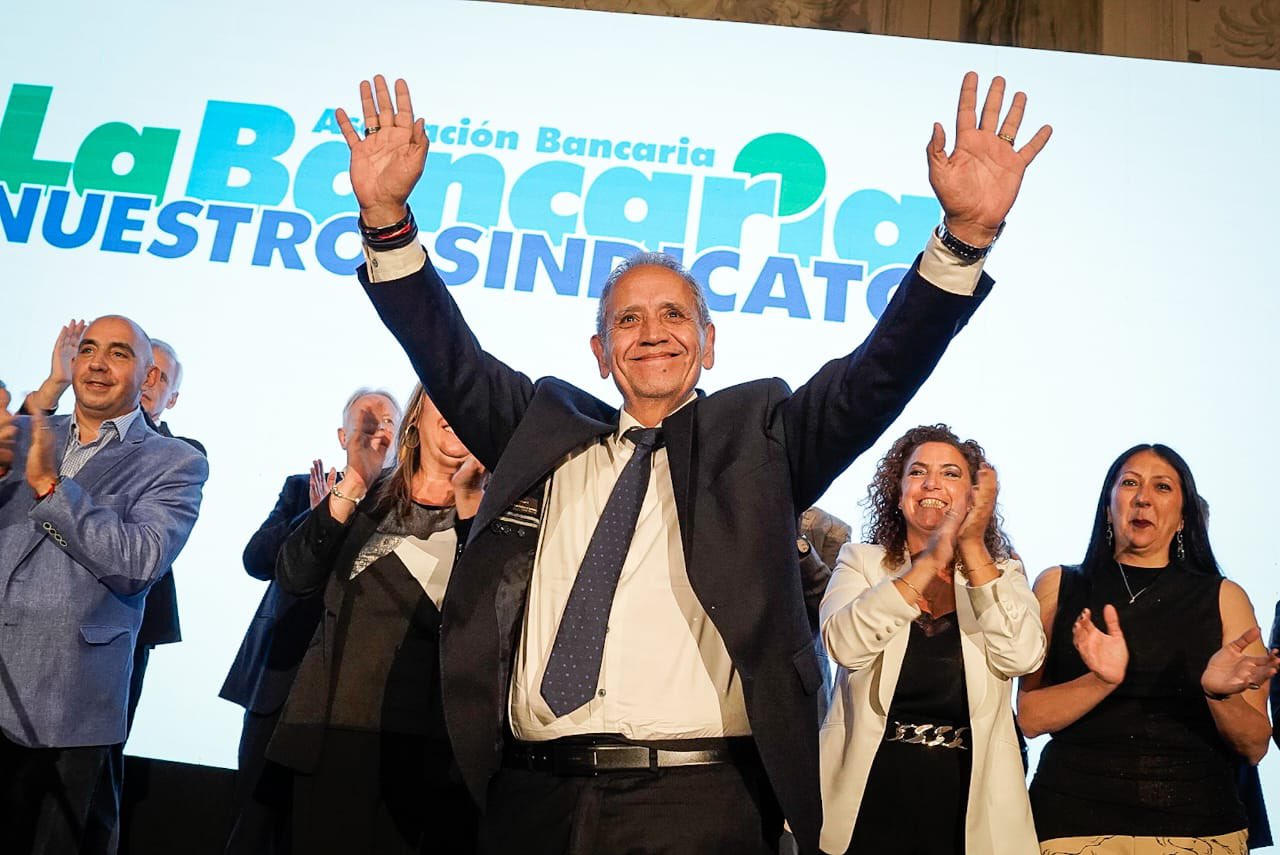 Palazzo asumió un nuevo período al frente de la conducción de La Bancaria: "Unidad y mística para militar la causa de los trabajadores"