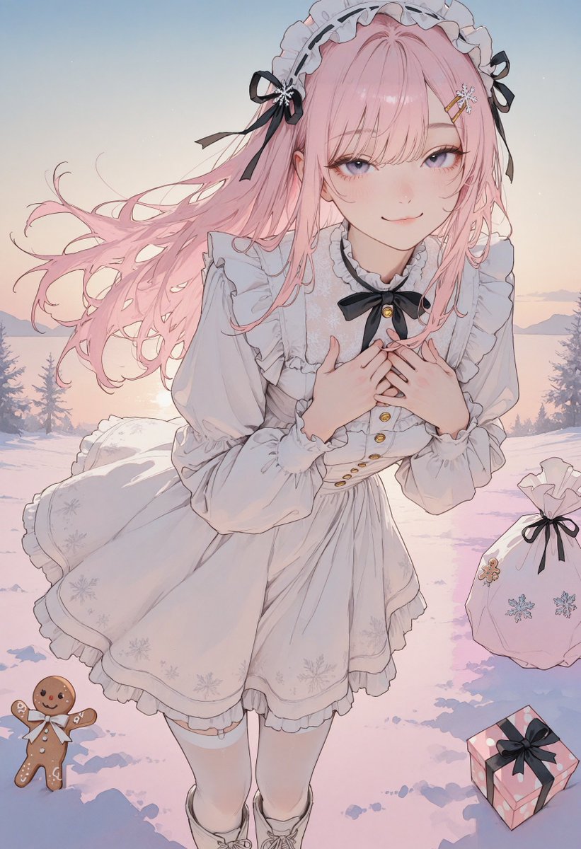 おはようございます

本日は久しぶりのお休みなので、こんな時間にポスト😅
満喫するぞー！

サンタ要素を入れないクリスマスっぽいイラスト☆
ジンジャーブレットマンだけ入れてみる

みなさんはクリスマスの予定ってたてました？
#AIart #AIイラスト ComfyUI