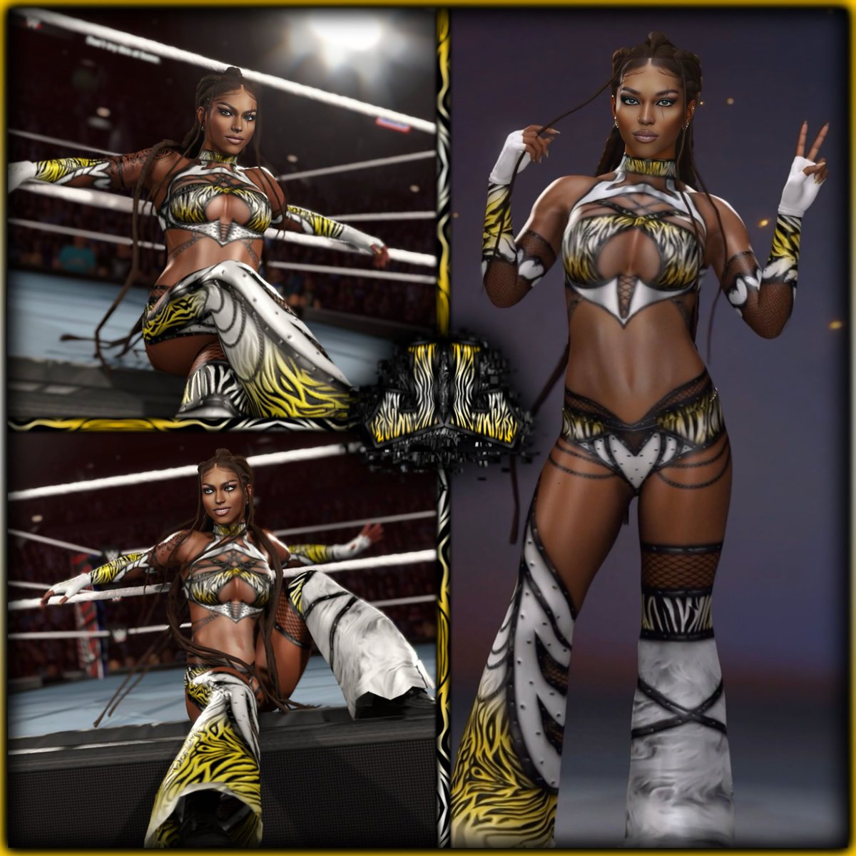 thereal_jjmoore's tweet image. 💛🖤
•
#wwe2k25 #caw #biancabelair