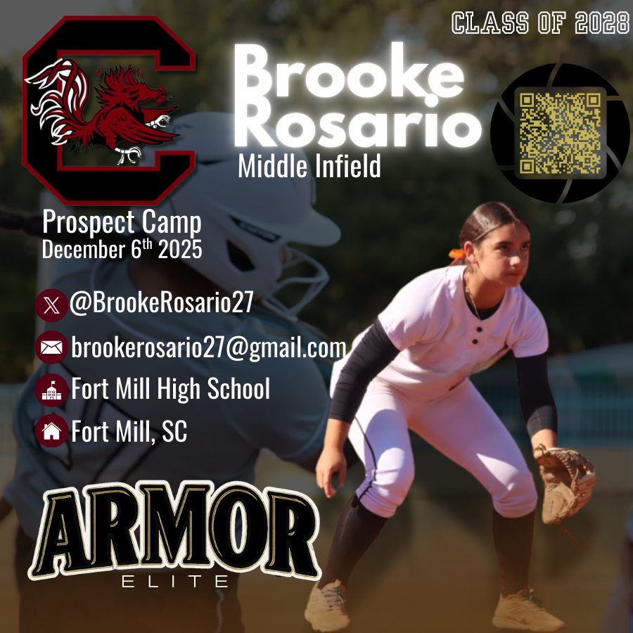 armoreliteoneal's tweet photo. Camp season has arrived!! @BrookeRosario27 is heading to Columbia to stand out and give the Gamecocks something to talk about.
Let โem see the work, B. ๐ฅ๐๐ค
#ArmorElite #GamecockSoftball #FutureRecruit #CampSeason #BeElite @ArmorEliteFP #Armorup @ArmorEliteFP https://t.co/CgOugnHSrZ