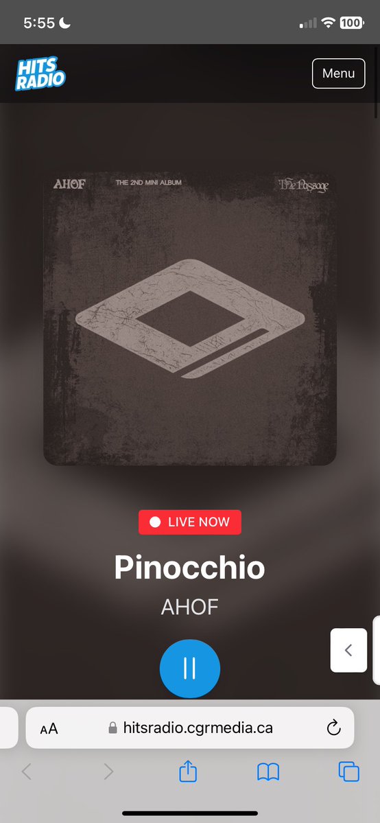AHOF’s Pinocchio is currently being played in Hits Radio Canada  #GlobalPopFrenzy! Thank you so much! 

#아홉 #AHOF
#ThePassage
#AHOF_Pinocchio
<a href="/AHOF_official/">AHOF</a>
