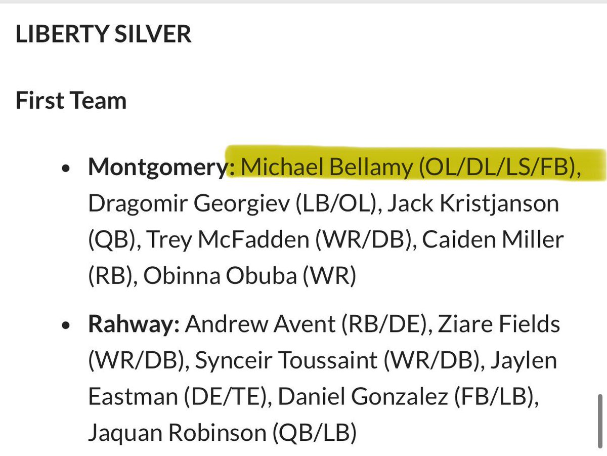 MikeBellamy50's tweet image. Thankful to be named First team All-Division! 
@CJSportsRadio @bcnjgridiron @bordenfb4ever @CoachMikeDay @RickyBrumfield