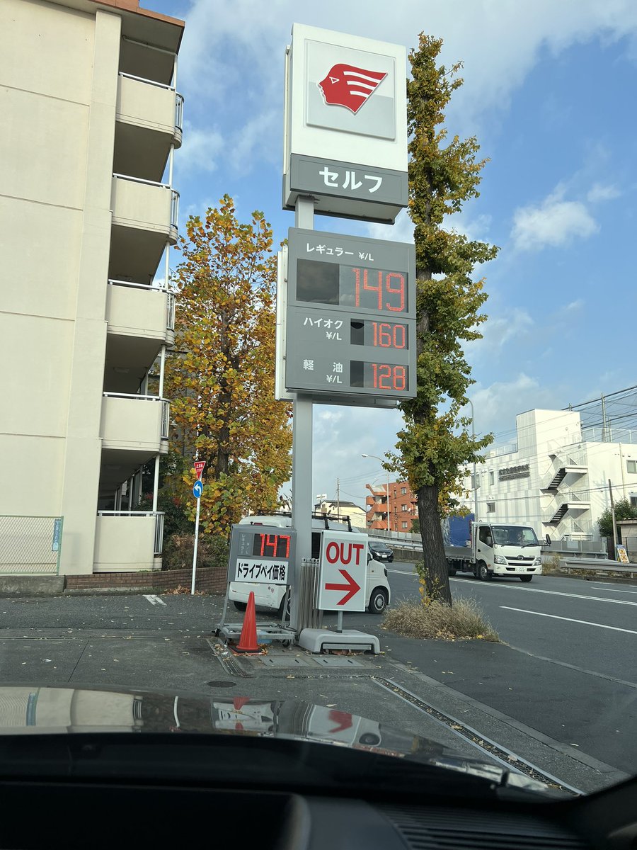 ガソリンだんだん安くなってる！
