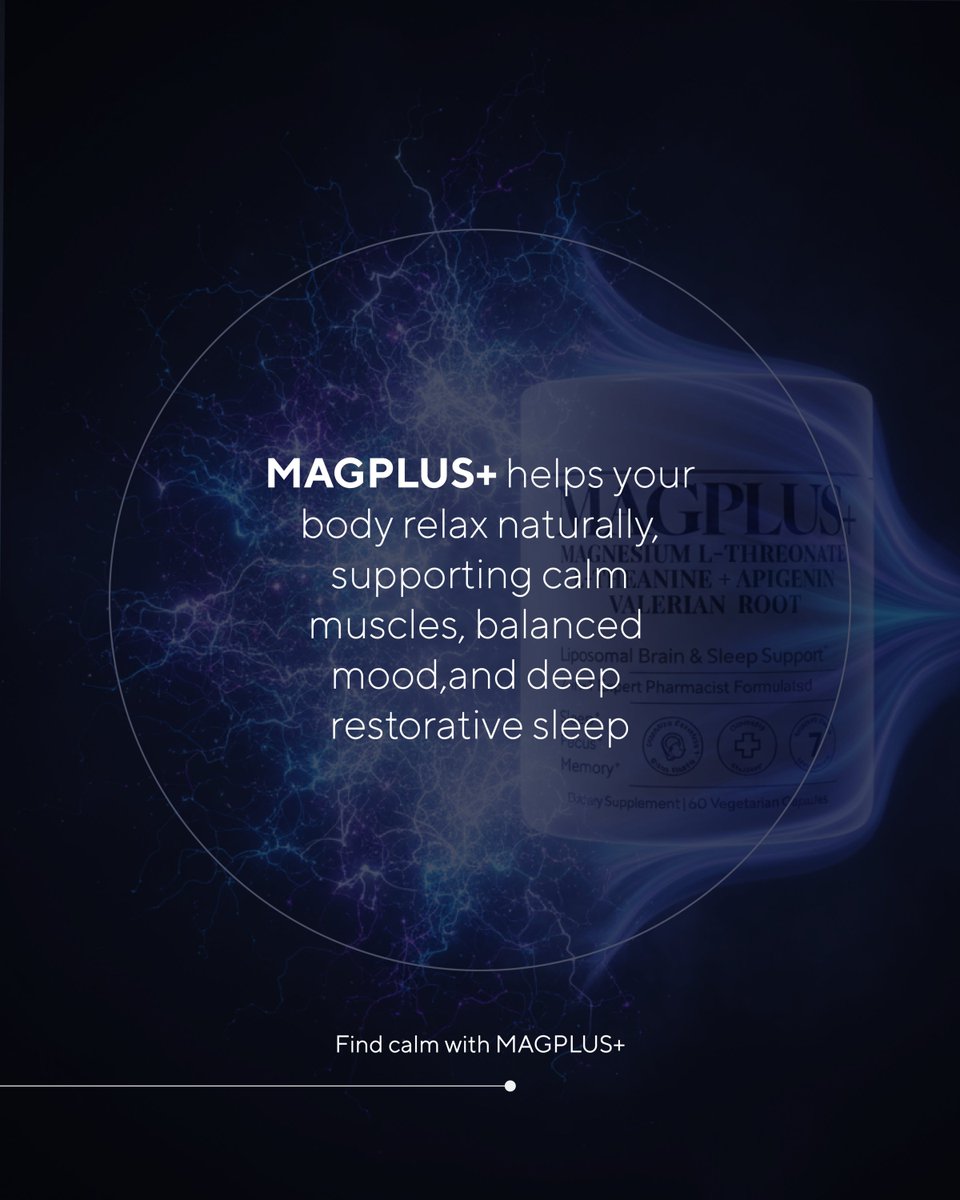 PlusPlusUltra_'s tweet image. Tense? Restless?
 MAGPLUS+ helps support natural relaxation and restorative sleep.
#sleephealth #stressrelief #healthoptimization #naturalsupplements