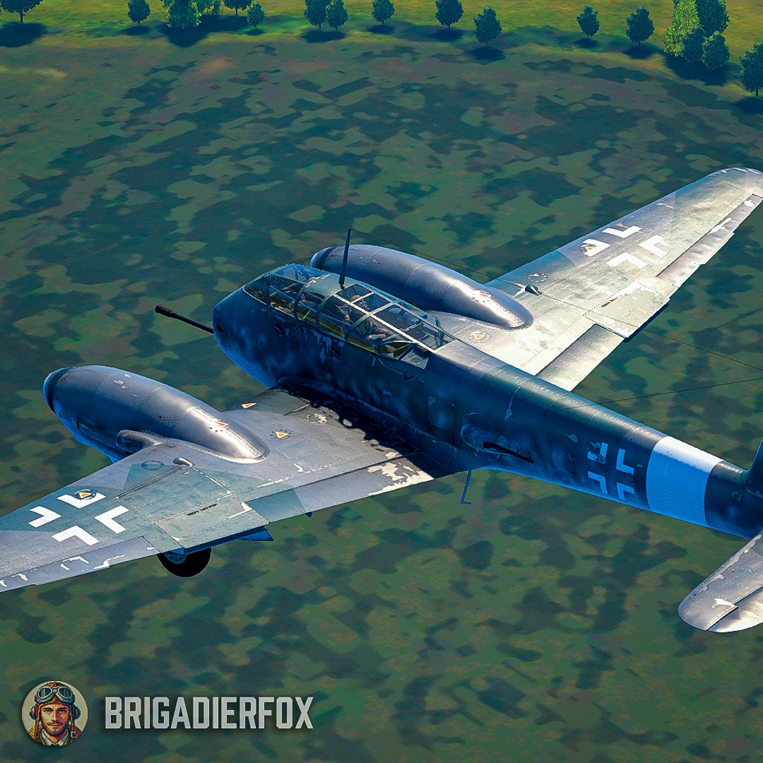 BrigadierFox's tweet photo. ✈️ 𝐌𝐞 𝟒𝟏𝟎 𝐀-𝟏/𝐔𝟒 – 𝐋𝐮𝐟𝐭𝐰𝐚𝐟𝐟𝐞, 𝐖𝐞𝐬𝐭𝐞𝐫𝐧 𝐅𝐫𝐨𝐧𝐭
Armed with the powerful 50 mm BK 5 cannon, this Me 410 variant was used on the Western Front to engage Allied heavy bombers from long range.

📷 In-game captures from #WarThunder https://t.co/zV2wM6ghjX