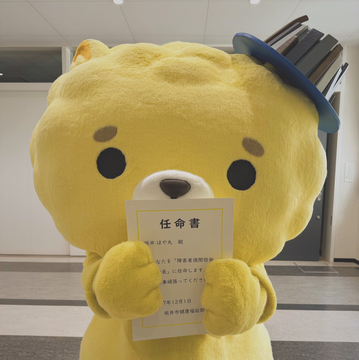 12/3〜6は障害者週間やざ꒰ᐢ´• ·̭ •`ᐢ꒱ﾉ
ほや丸は推進隊長に任命してもらったざ⭐︎
ほや丸と一緒に、障がいのあるお友達のこととか考える期間にしようの🍮🐾
#障害者週間