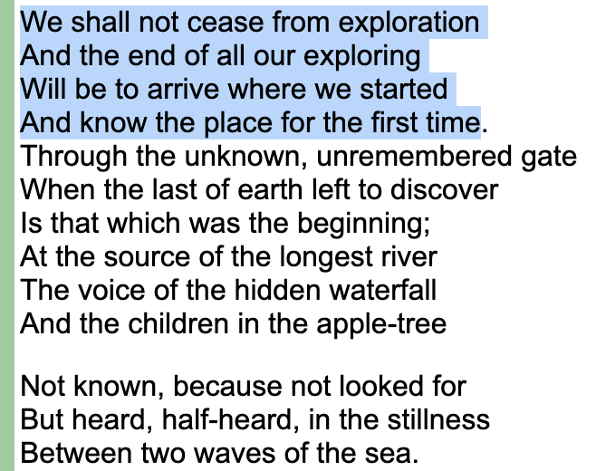 te amo TS Eliot siempre te amaré
