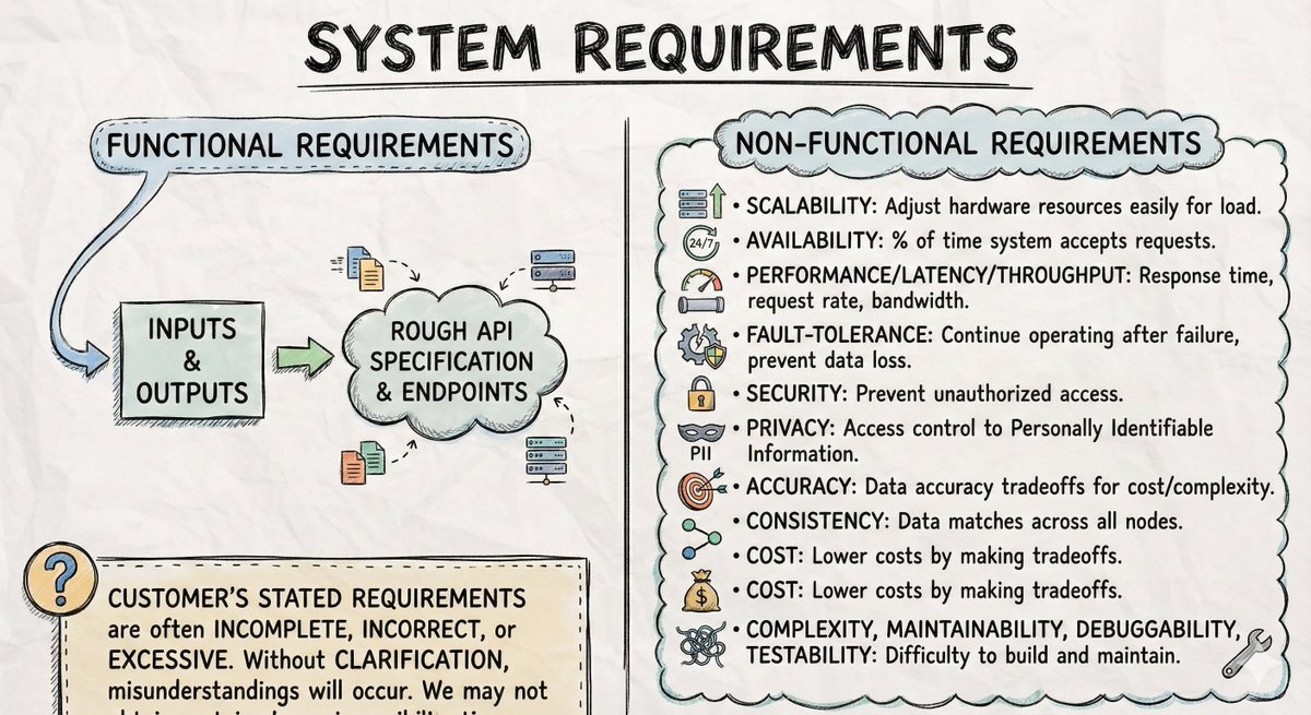 iamjeevanvj's tweet image. Functional vs. Non-Functional: Understand the core differences and why aspects like Performance, Fault-Tolerance, and Privacy are critical for any successful system.