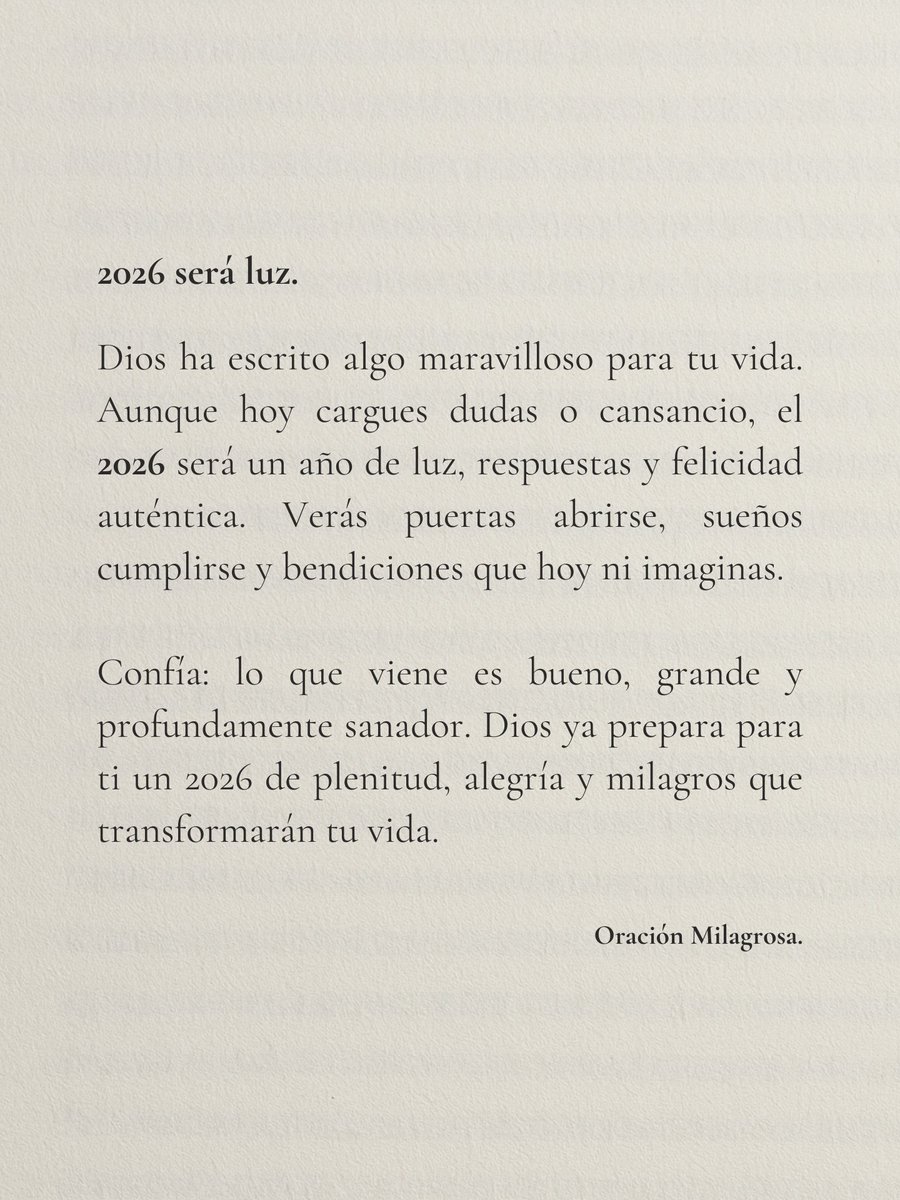 2026 será luz ✨