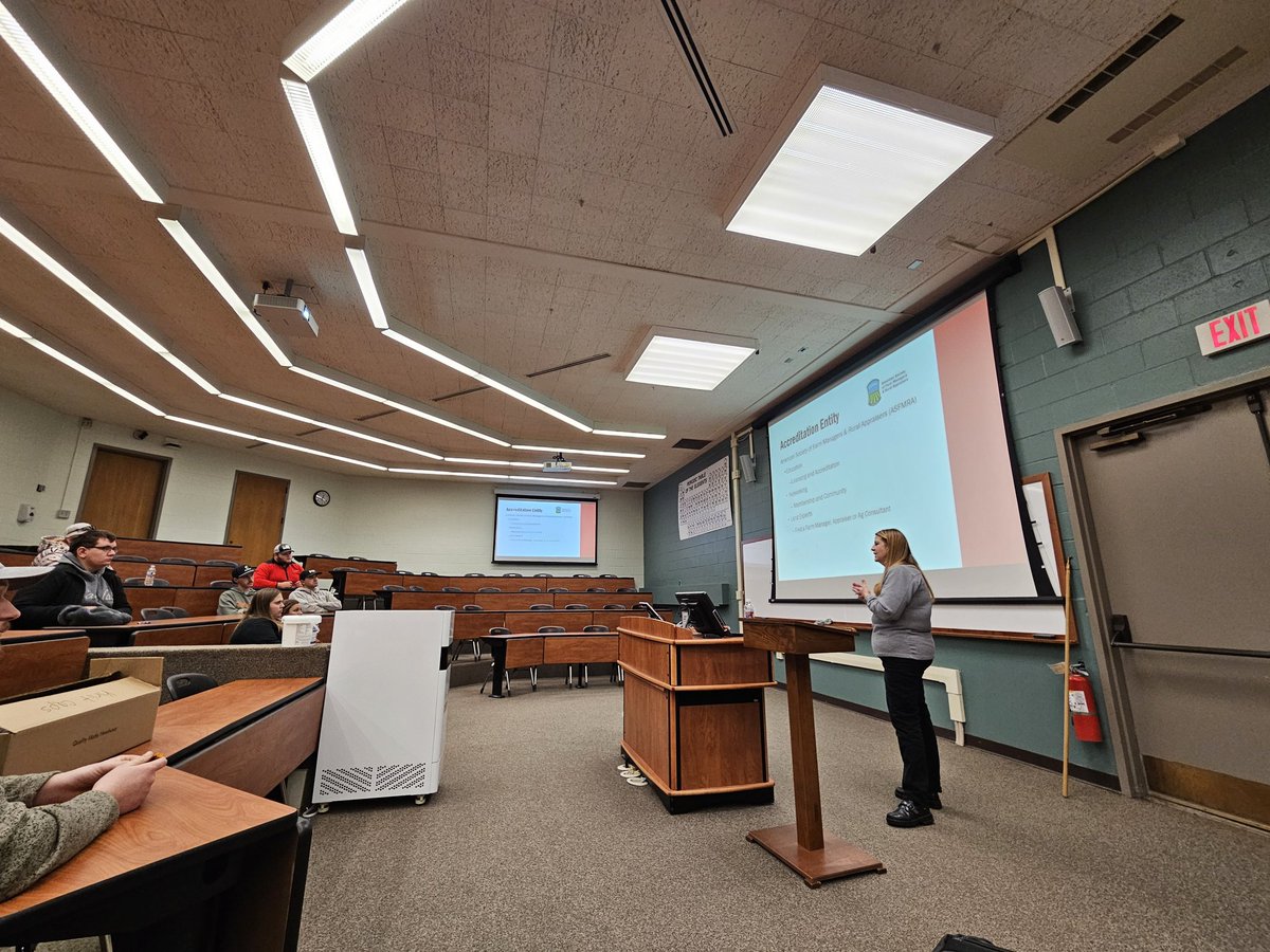 ForrestLang78's tweet image. A huge thank you to @CFAES_OSU alumni Sandy Kuhn with @FarmersNational &amp;amp; Brock Horn with Centerra for speaking to our @osuati students today! Sandy shared about the steps to obtain the AFM certification &amp;amp; Brock about requirements for a Certified Crop Advisor!
#ATI #CFAES #OSU