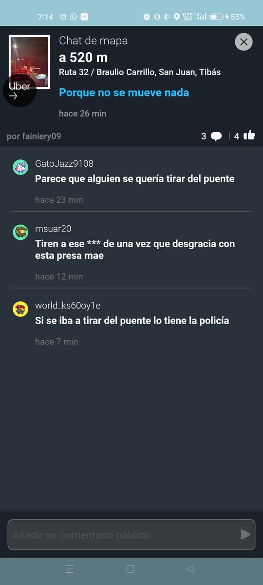 Playo playo HAHAJAHWJWJD, yo amo que la gente se pueda expresar por medio de Waze