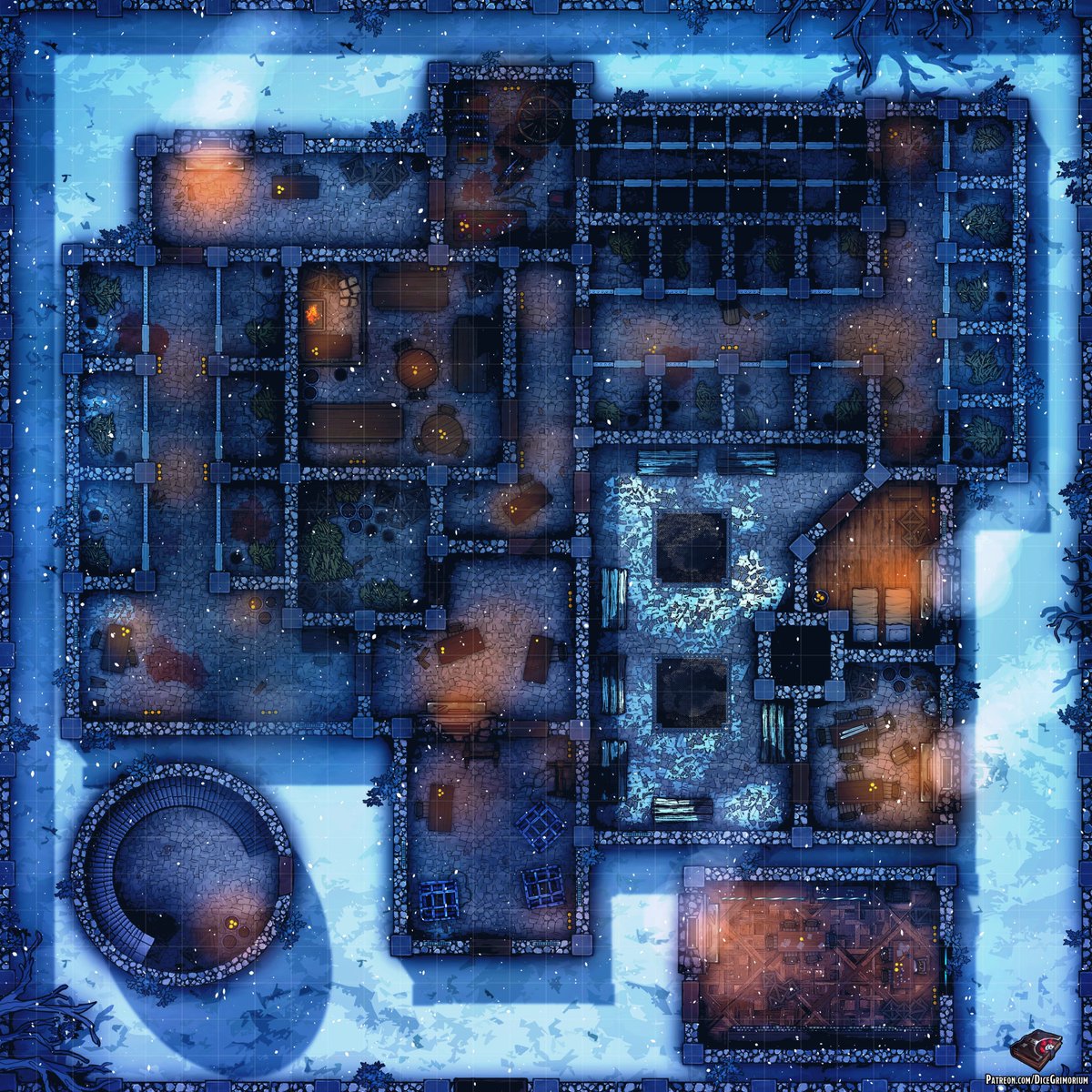 Winter Prison Battle Map 30x30

#dnd #pathfinder