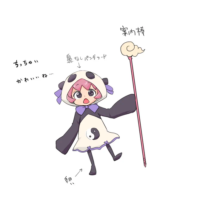ネットで購入し昨日届いた昔のニンドリで見た風来のシレンのキャラの初期デザイン案をそのまま写真で貼るのはマナー違反なので私の下手な絵で勘弁してくれ!を描きました