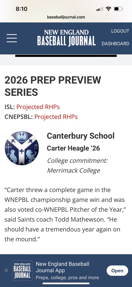 Canterbury Baseball tweet media