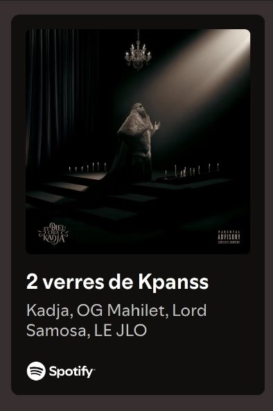 🚨Tchai ça kick sur l'album de KADJA hein pouaah. Les rookies  ont trop assuré .

<a href="/ogmahilet/">Og_mahilet🎱</a>  🔥🔥🔥🔥🔥
<a href="/lordsamosa/">Lordsamosa</a> 🔥🔥🔥🔥
<a href="/lejlo_13/">LE JLO ✪</a> 🔥🔥🔥

" Si vous voulez donner pas la force , Nous même on est déjà en salle de gym "😭😭