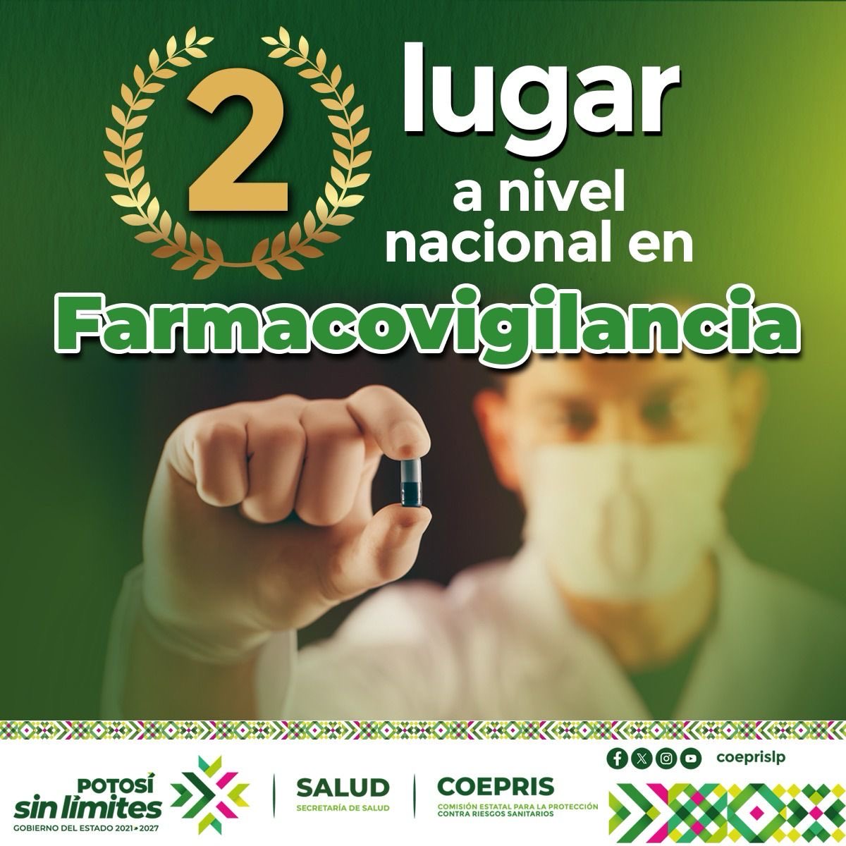 💊🏆 ¡#SanLuisPotosí avanza sin límites! La Coepris obtuvo 2º lugar nacional en farmacovigilancia y tecnovigilancia 2025, reforzando la seguridad de medicamentos, vacunas y dispositivos médicos para las y los potosinos.
<a href="/RGC_Mx/">Ricardo Gallardo Cardona 🇲🇽</a> 
#RicardoGallardo #PotosíSinLímites #SaludSLP