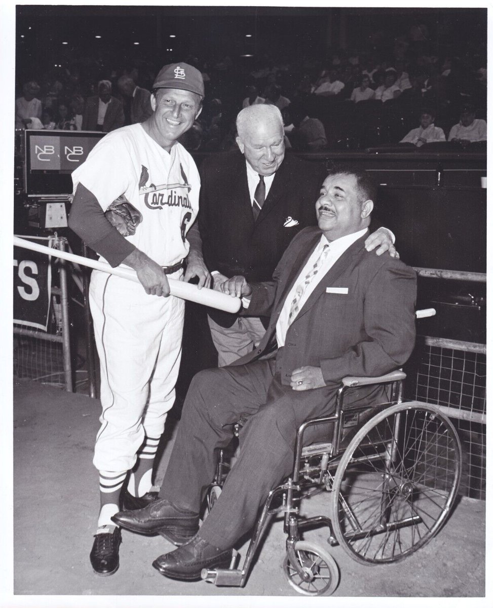 What a great photo of Stan "The Man" Musial and Roy "Campy" Campanella. #STLCards