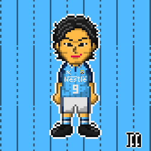 サッカー選手ドット絵】(1998) #ジュビロ磐田 #中山雅史 選手 🆗許容