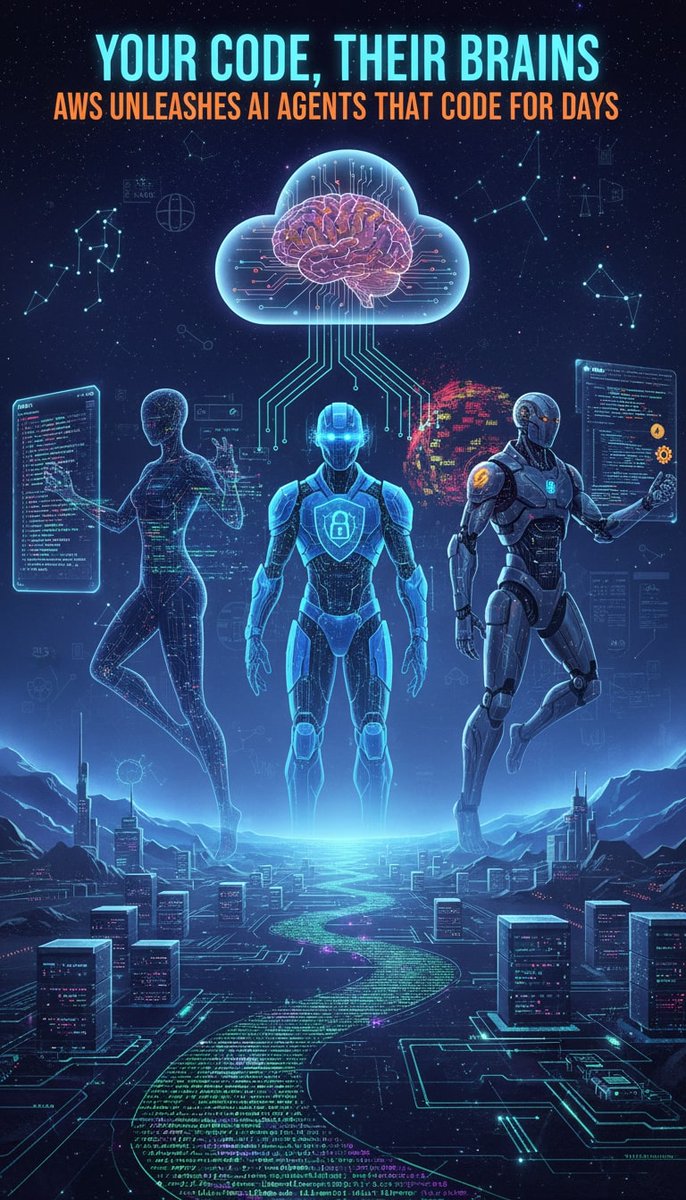 nxtgen579255's tweet image. AWS just released AI agents that code for DAYS without human help.

Meet Kiro: Your tireless AI developer working 24/7.

80% faster code modernization.
50-60% acceptance rates.

techgines.com/post/your-code…
#AWS #AIAgents #CodingFuture