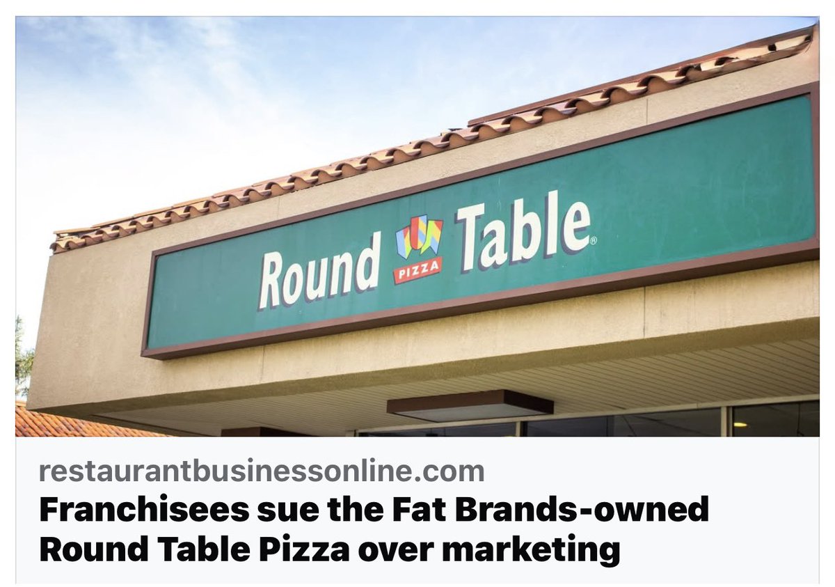 ‘Partners #RobertZarco and #RobertSalkowski  of #ZarcoLaw Represents National Independent Franchisee Association, Roundtable Owner’s Association, in Lawsuit Against Round Table Pizza Alleging Marketing Fund Mismanagement and Improper Financial Transfers’
 
restaurantbusinessonline.com/financing/fran…