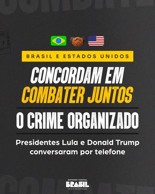 INACREDITÁVEL! Como Donald Trump alega que o combate ao crime organizado tem como meta imediata derrubar Maduro, o que se pode inferir desse card postado no Instagram do governo federal?