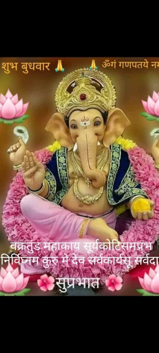रिद्धि सिद्धि के दाता,शुभ लाभ देने वाले,विघ्नहर्ता,मंगलमूर्ति गौरीपुत्र गणपति बप्पा मोरया की कृपा आप और आपके परिवार पर सदैव बनी रहे!🙏🌷🚩
#जय_श्री_राम🚩
#ॐ_गं_गणपतये_नमः🚩
#सनातन_धर्म_ही_सर्वश्रेष्ठ_है🚩
#सुरक्षित_समृद्ध_नयाभारत🇮🇳
#स्वदेशीअपनाओ_देशबचाओ🇮🇳
#सुप्रभात_वंदन🙏🌷🚩