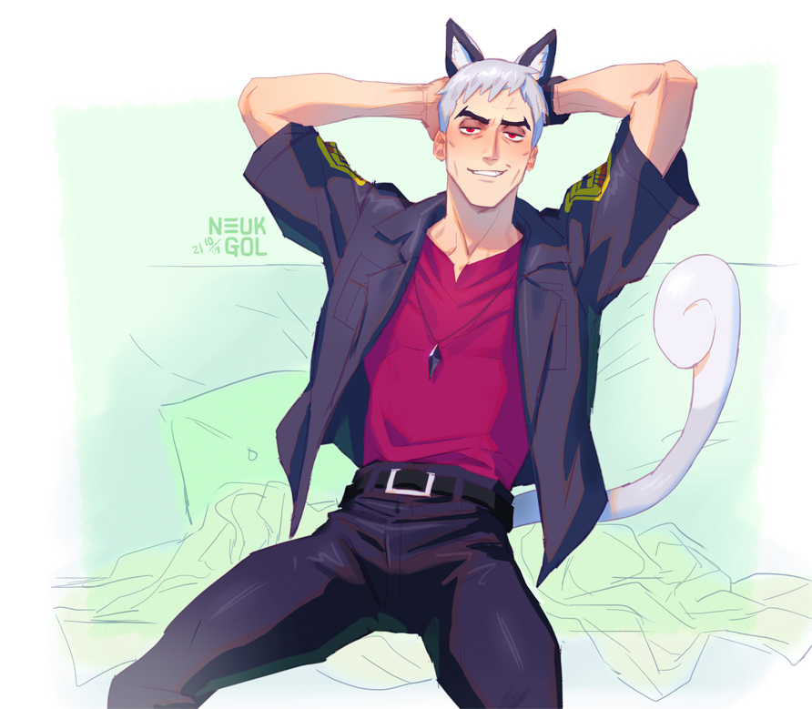 my old pseudo-furry art......🐶😼I miss drawing them!