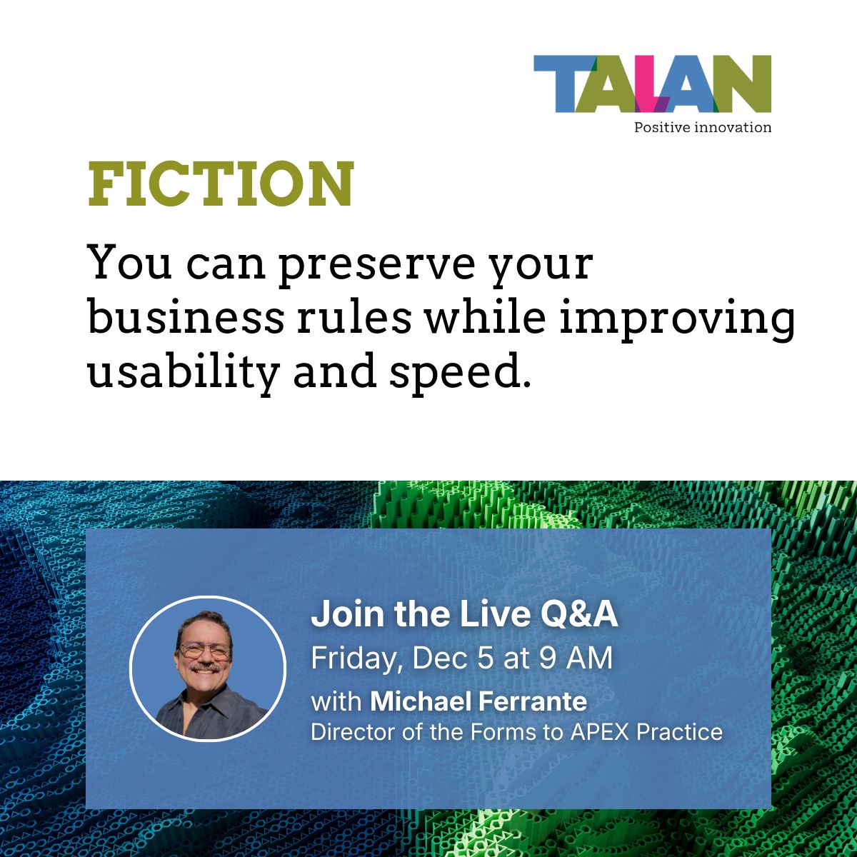 TalanOracleTech's tweet image. New Fact or Fiction is up. Your call: fact or fiction?

talan.com/americas/en/fo… 

#FormsModWeek #OracleForms #orclapex #Modernization